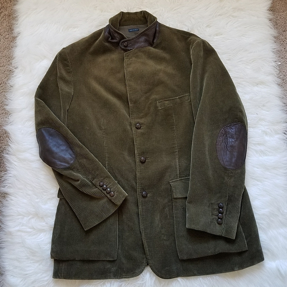 Ralph Lauren Men's Corduroy/Leather Blazer - Picture 3 of 13